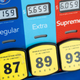 A gas pump with prices reading above $5.